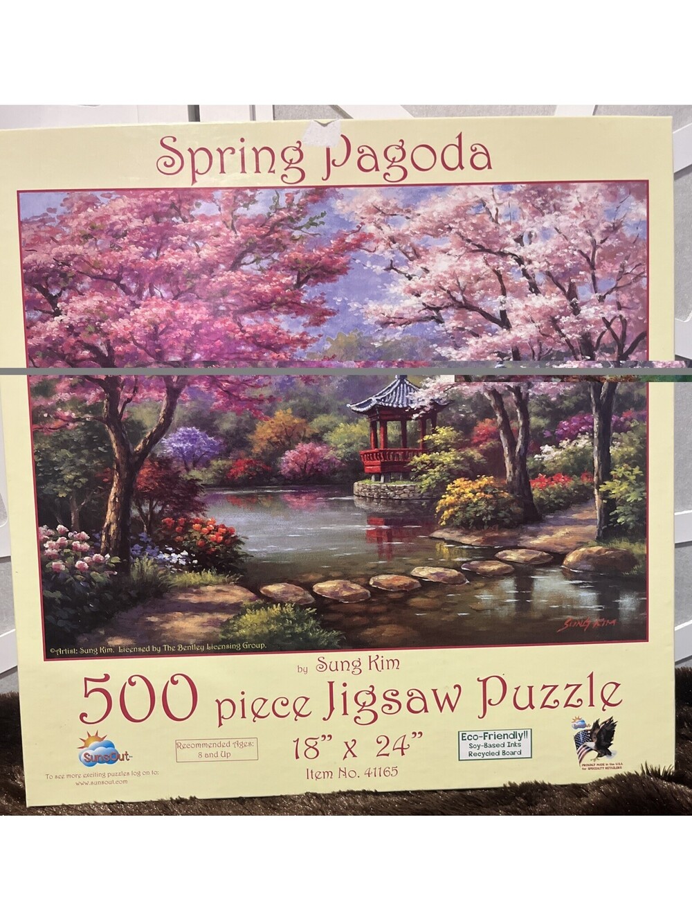 HIGH QUALITY ART! SunsOut Jigsaw Puzzle Lot 500 & 1000 Pc General Store Pagoda